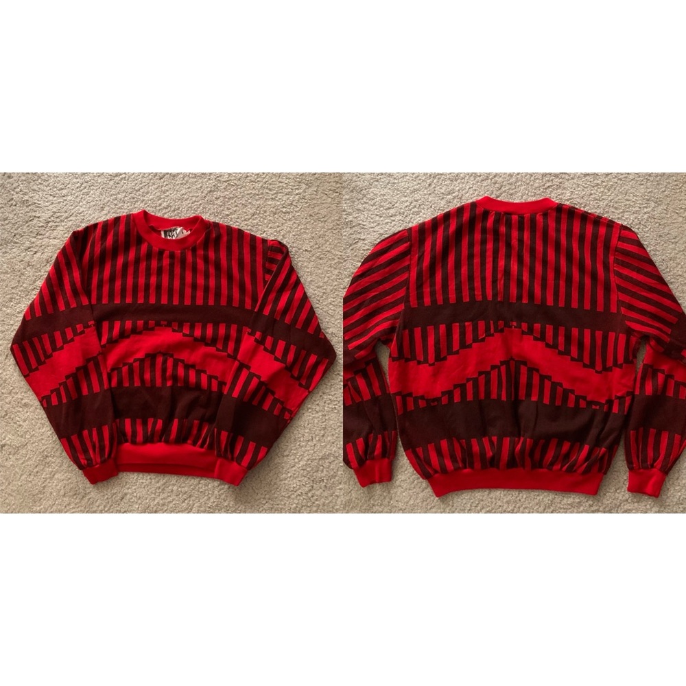Vintage Dax Striped Crewneck Sweatshirt Size XL